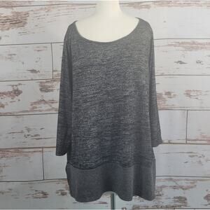 Lane Bryant Grey 3/4 Sleeve Top 18/20